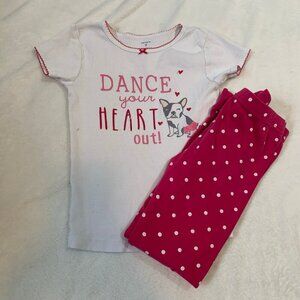 5/$25 Carter's two piece short sleeve and pants cotton pajamas jammies‎ pjs